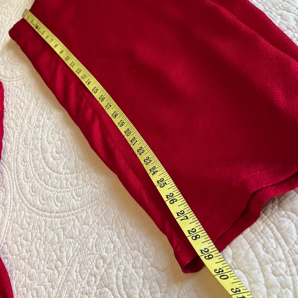 100% Silk Pajama Set Women’s Small Red 2 Pieces Long Sleeves Pants Classic Sexy - Picture 9 of 14